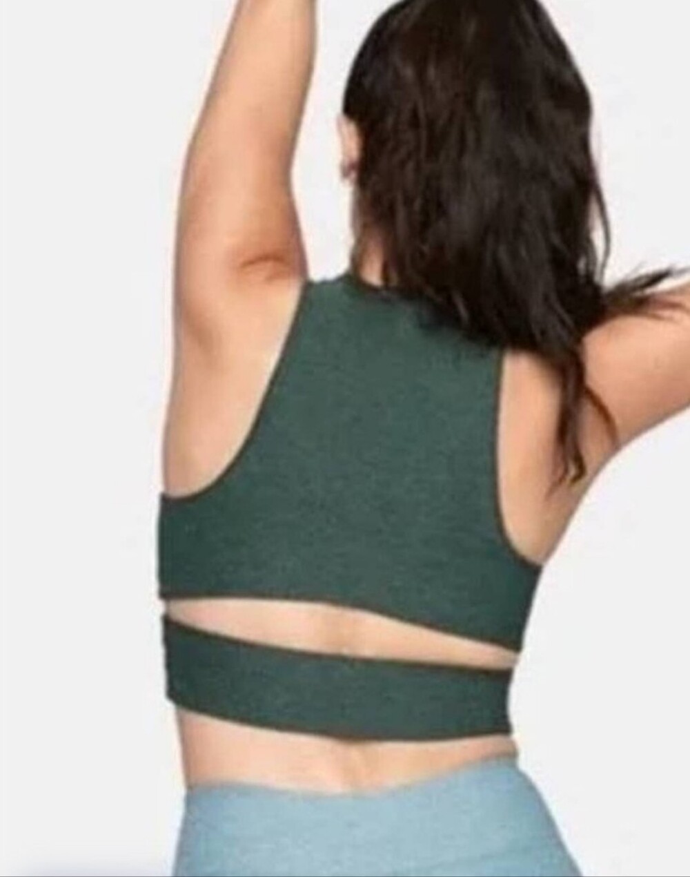 Outdoor Voices Slash Green Crop Top Sports Bra Medium - Picture 2 of 7